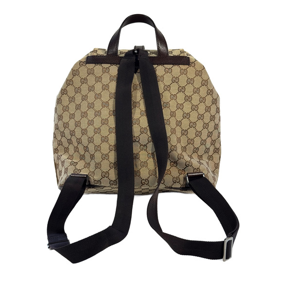 Gucci Vintage Brown GG Monogram Canvas Backpack - Picture 3 of 10